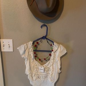 Free People Ivory Crop sz M